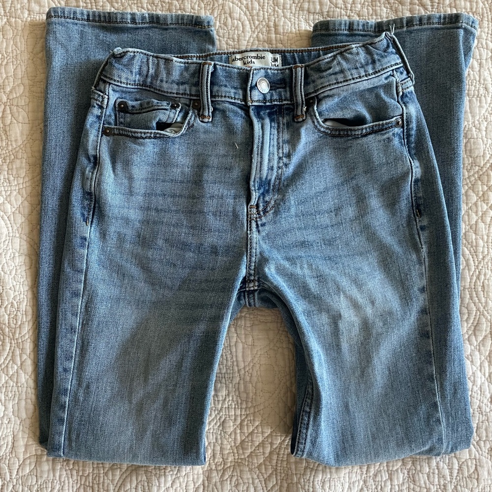 Abercrombie Kids Light Blue Boot Cut Slim Jeans 13/14